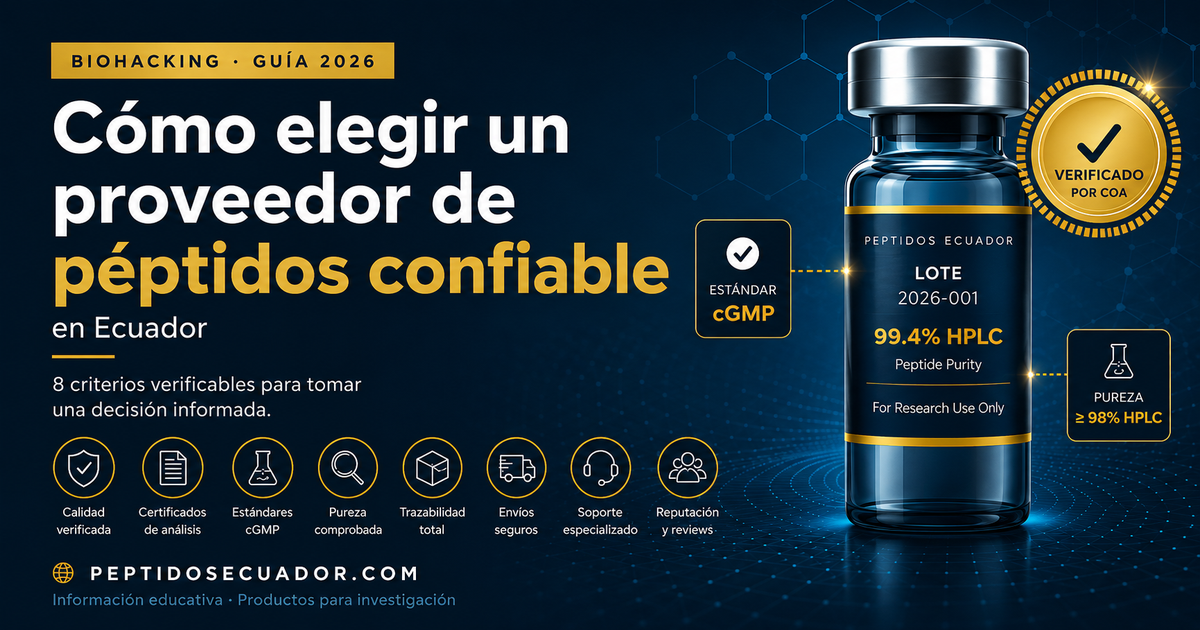 Cómo elegir un proveedor de péptidos confiable: criterios de trazabilidad, CoA y calidad