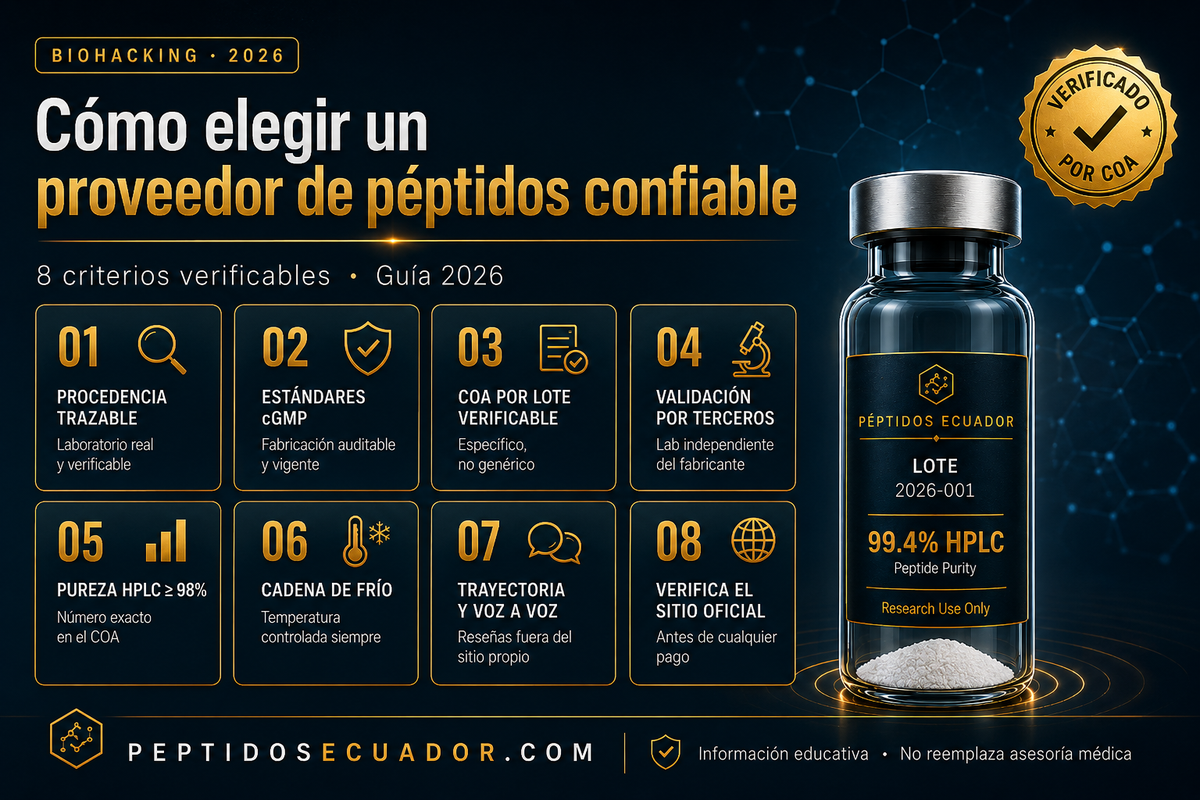 8 criterios para elegir un proveedor de péptidos confiable
