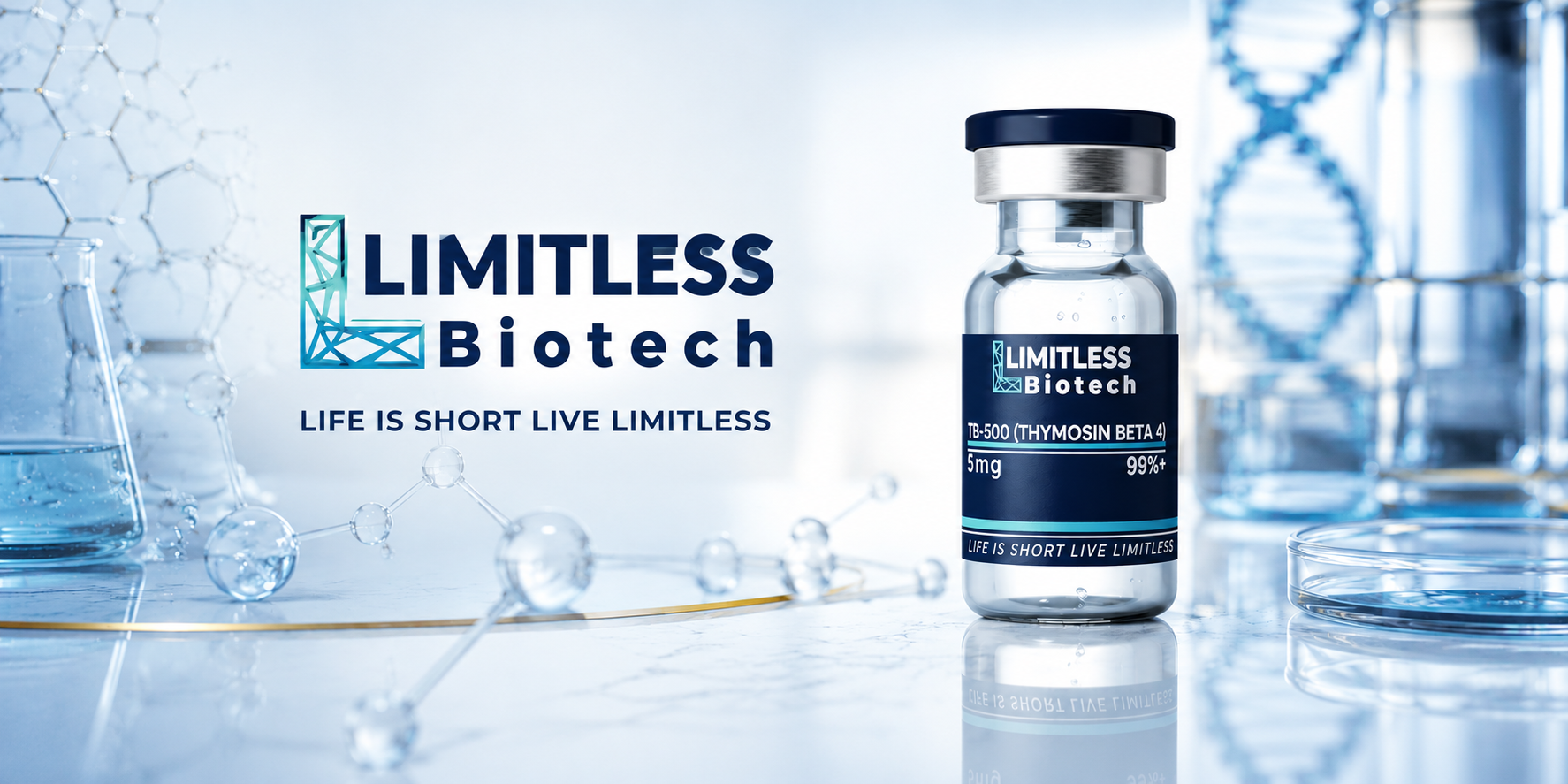 Logo oficial Limitless Biotech — laboratorio aliado de Péptidos Ecuador